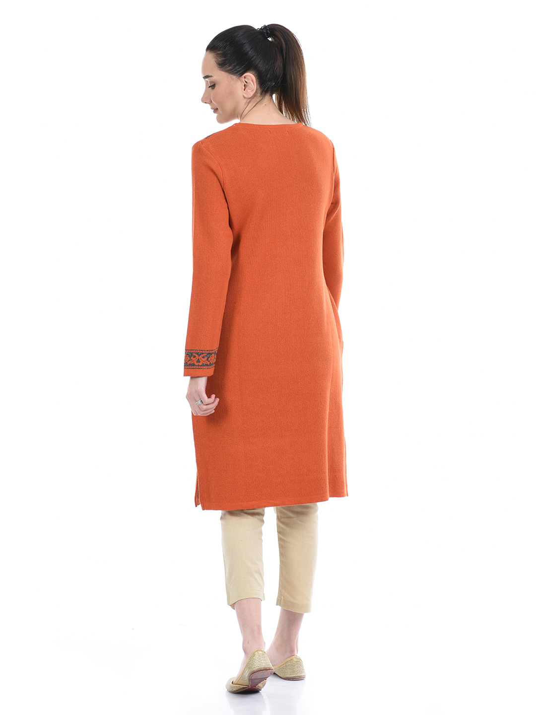 American Eye Women Casual Wear Orange Kurta